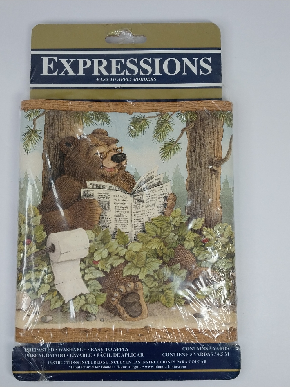 2006 Expressions 5 Yards Prepared Wallpaper Border Bathroom Wildlife Country
